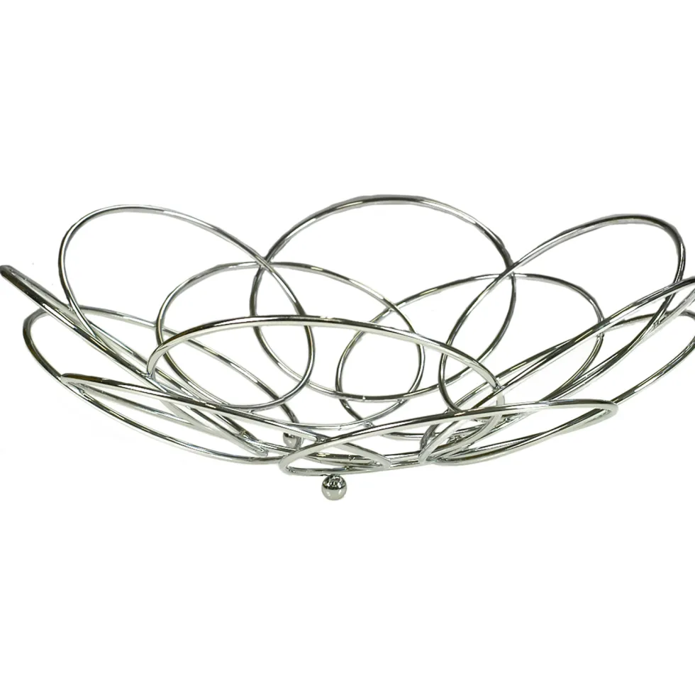 Centrotavola in Metallo Cromato diametro 36 cm
