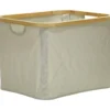 Cesta Rettangolare Salvaspazio con maniglie Crema