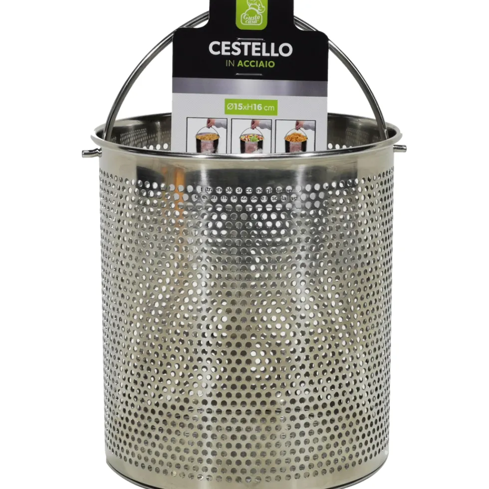 Cestello Forato in acciaio diametro 15cm