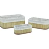 Cestino Rettangolare Multiuso in Bamboo Naturale