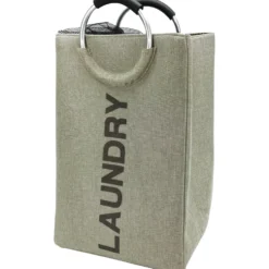 Cesto Portabiancheria con Manici Laundry Crema
