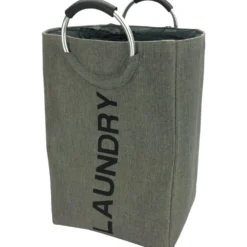 Cesto Portabiancheria con Manici Laundry Grigio