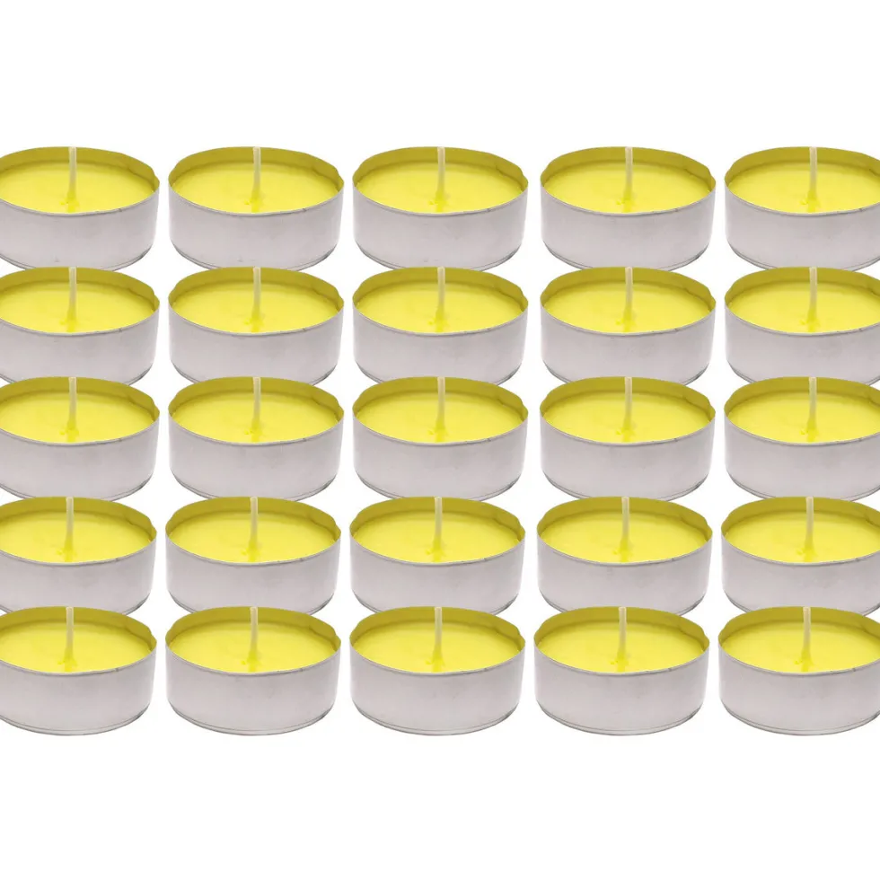 Citronella T-light in alluminio diametro 3,6 cm