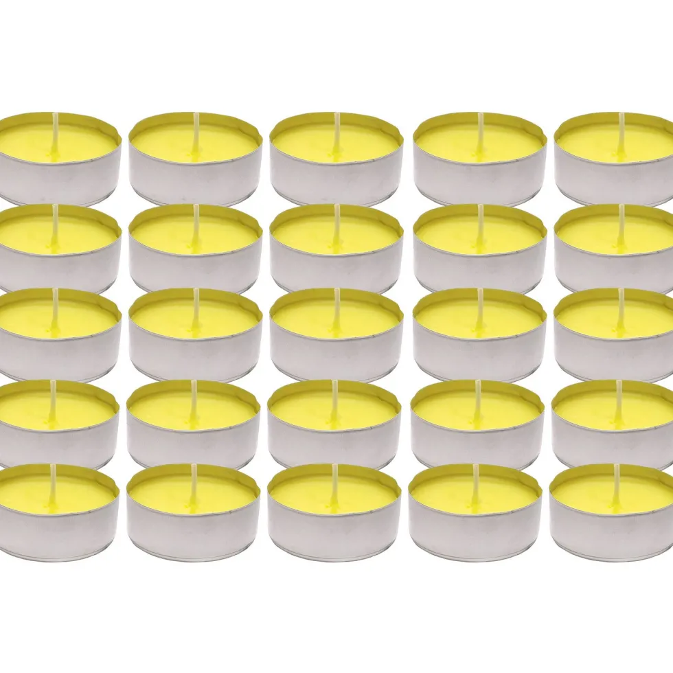 Citronella T-light in alluminio diametro 3,6 cm