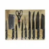Coltelli con tagliere in legno