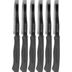 Coltelli da tavola lama in acciaio inox manico nero