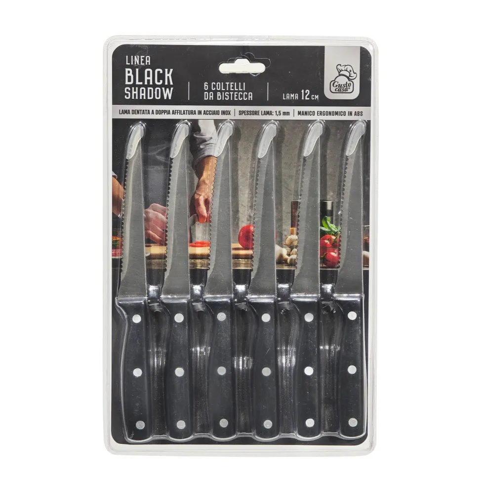 Coltello bistecca Nero Linea Black Shadow