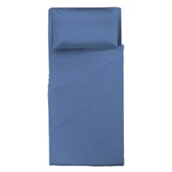 Completo Letto Singolo in Cotone Tinta Unita Blu Royal 3 pezzi