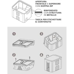 Contenitore Armadio Salvaspazio Fantasia h34x50x40 cm