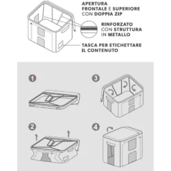 Contenitore Armadio Salvaspazio Fantasia h40x60x42 cm