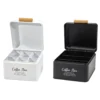 Contenitore Portacapsule/Cialde in Metallo con Manico in Legno h14x20x20 cm