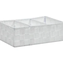 Contenitore 3 scomparti bianco