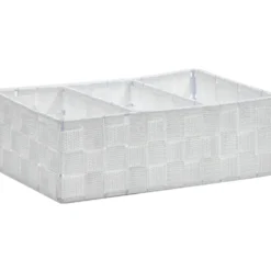 Contenitore 3 scomparti bianco