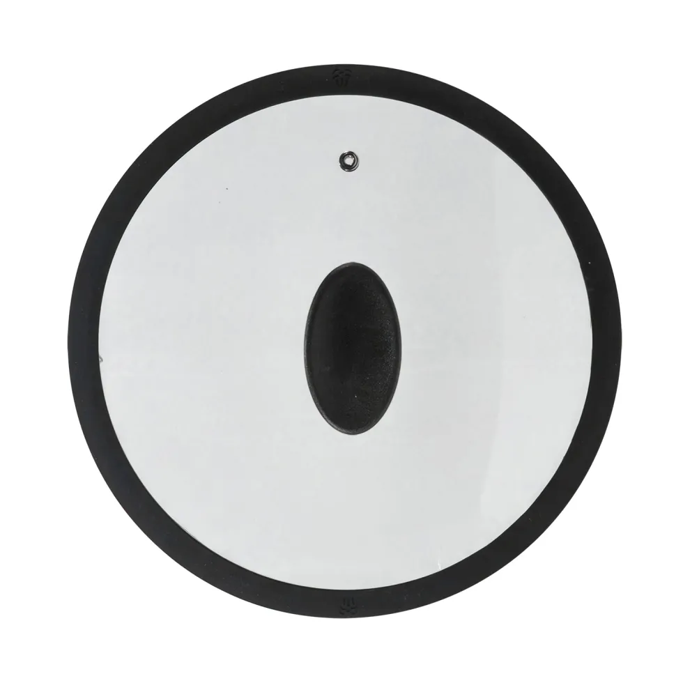 Coperchio in Vetro Temperato con Bordo in Silicone diametro 28 cm