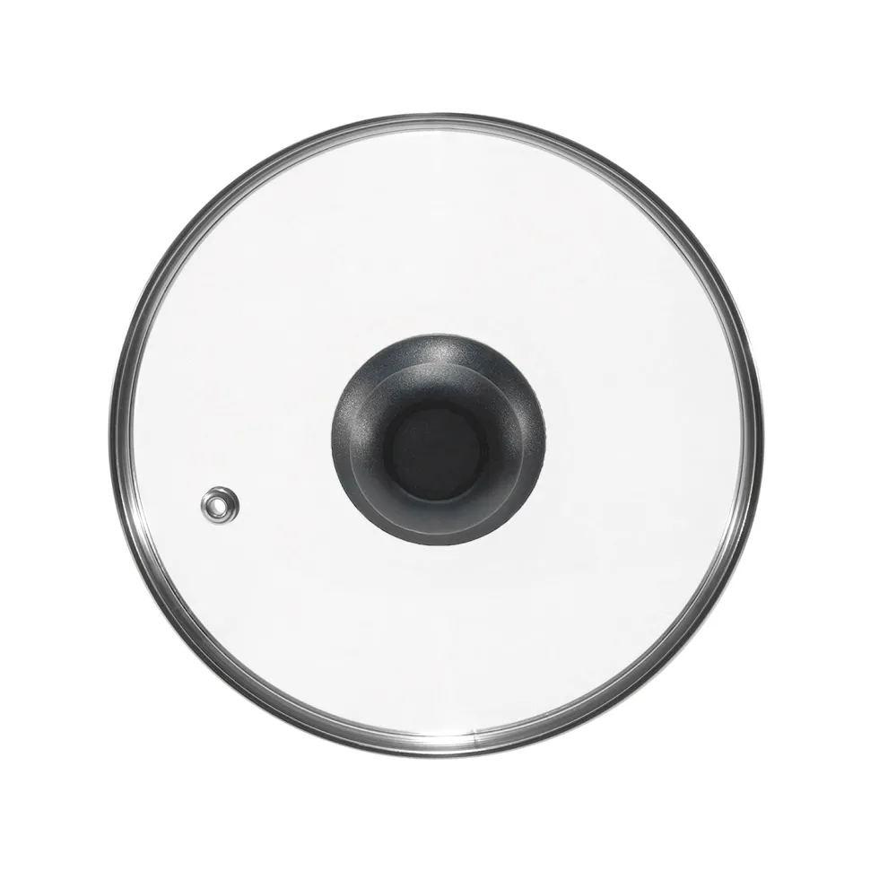 Coperchio in Vetro Temperato con Valvola di Sfiato diametro 24 cm
