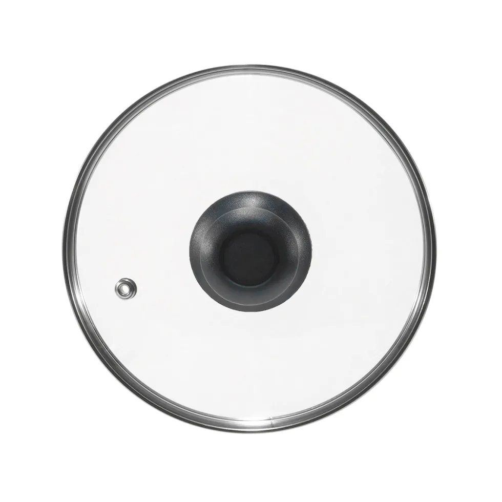 Coperchio in Vetro Temperato con Valvola di Sfiato diametro 24 cm
