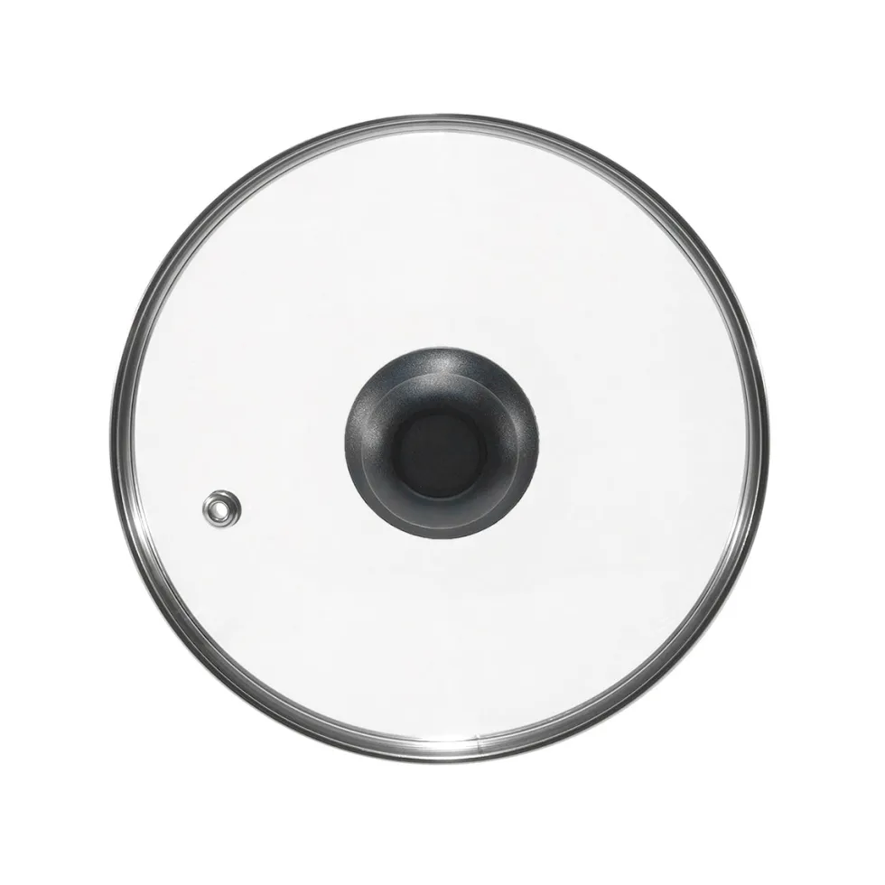 Coperchio in Vetro Temperato con Valvola di Sfiato diametro 28 cm