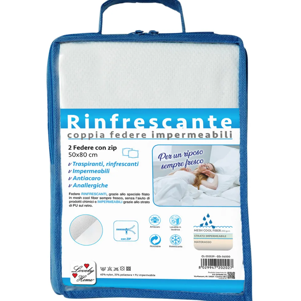 Coppia di federe Impermeabili rinfrescanti con zip