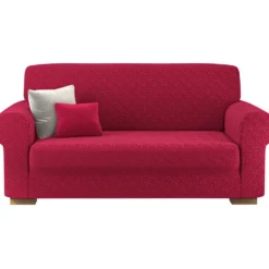 Copridivano Bonton in tessuto bielastico Bordeaux 3 posti