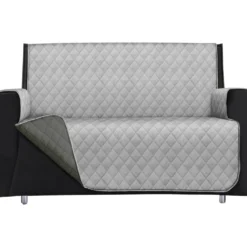 Copridivano Lello Bicolor 2 posti Grigio Chiaro e Grigio Scuro 223x180 cm