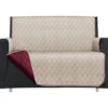 Copridivano Lello Bicolor 2 posti Tortora e Bordeaux 223x180 cm
