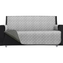Copridivano Lello Bicolor 3 posti Grigio Chiaro e Grigio Scuro 279x180 cm