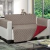 Copridivano Princess & Prince Bicolor 2 posti Tortora e Bordeaux 223x180 cm
