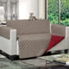 Copridivano Princess & Prince Bicolor 3 posti Tortora e Bordeaux 279x180 cm