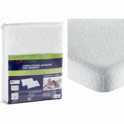 Coprimaterasso Jacquard Singolo 1 Piazza con Angoli Maxi Comfort Hospital