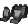 Coprisedili auto universale Nero e Grigio 9 pezzi