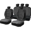 Coprisedili Auto Universali in Pvc Nero 11 pezzi