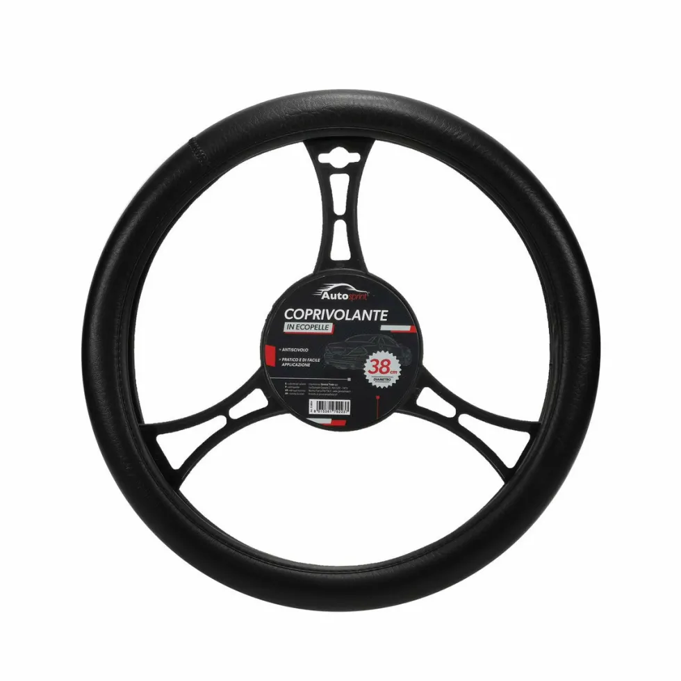 Coprivolante in ecopelle Nero diametro 38 cm