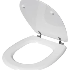 Copriwater in legno bianco 47x35 cm