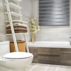Copriwater in legno Rovere Grigio 37x43,4 cm