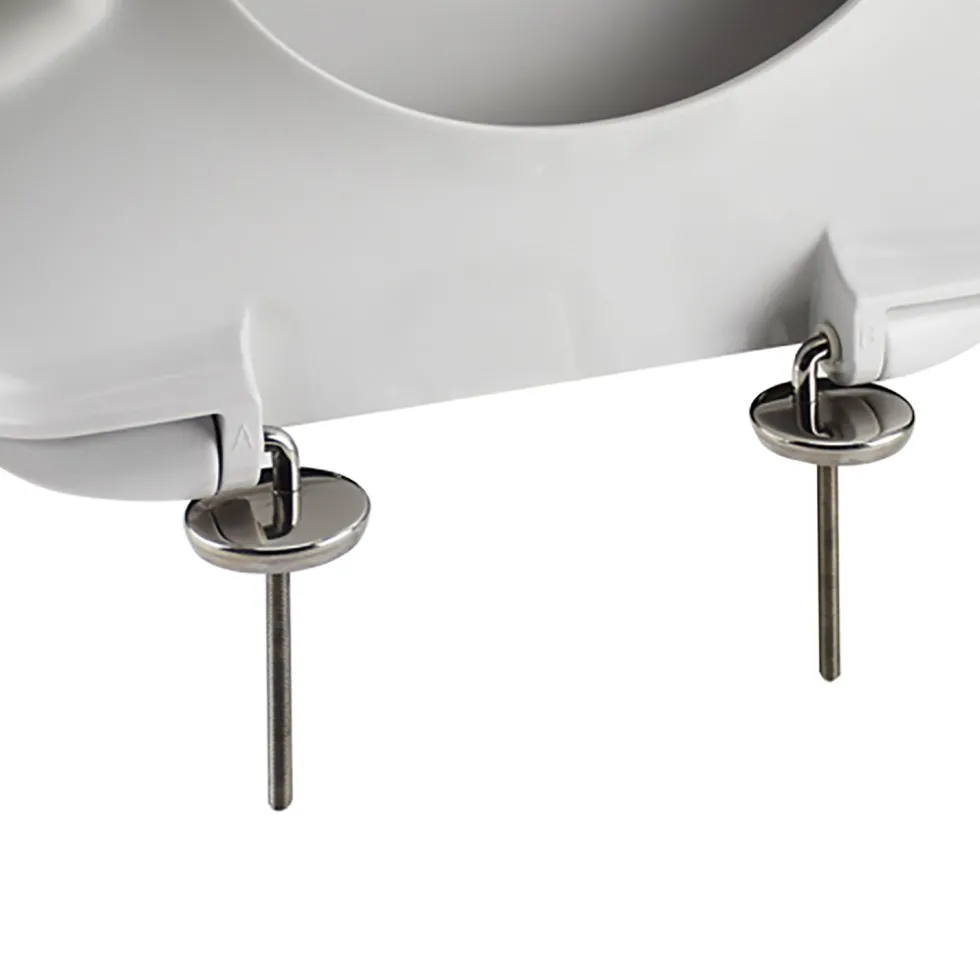 Copriwater Passepartout Bianco con cerniere in acciaio inox per mod. Aretusa