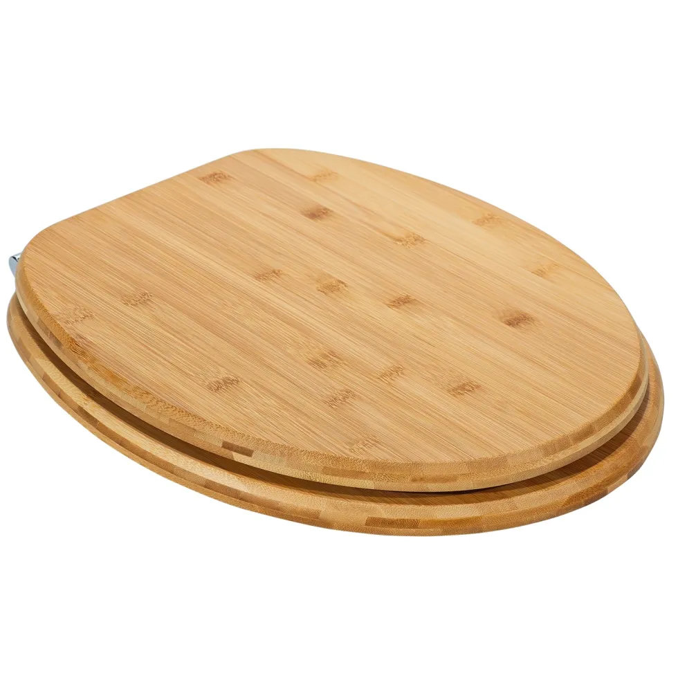 Copriwater Universale con Cerniere in Acciaio Inox Linea Bamboo