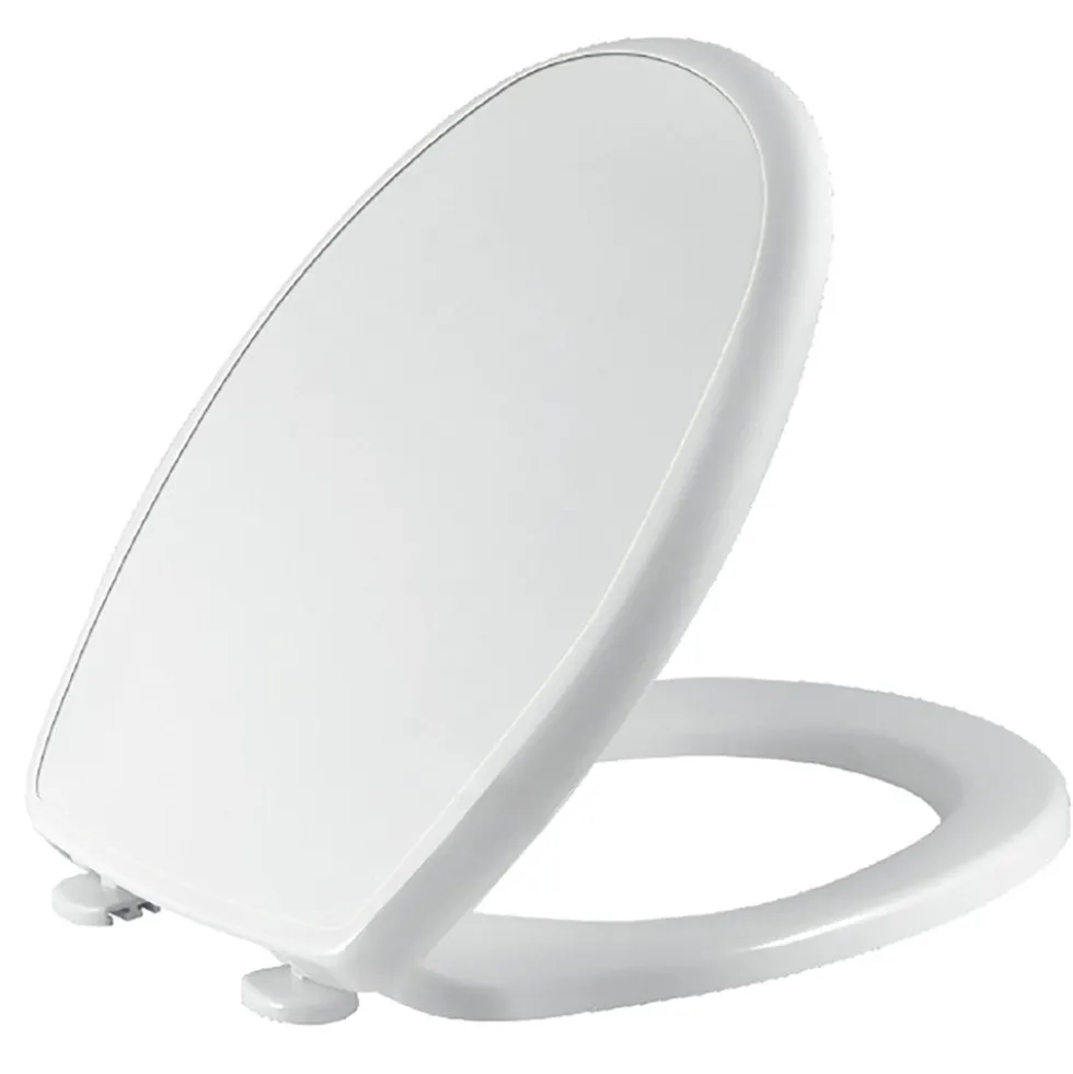 Copriwater Universale Uno N Bianco con cerniere in acciaio inox regolabili e avvitabili dal basso