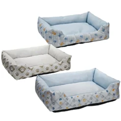 Cuccia Rettangolare per Cani e Gatti con Fondo Antiscivolo 70x55 cm