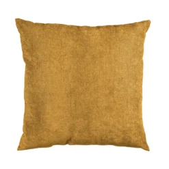 Cuscino Arredo Sfoderabile Ocra con Interno in Fibra 50×50 cm