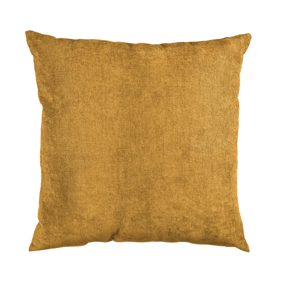 Cuscino Arredo Sfoderabile Ocra con Interno in Fibra 50×50 cm