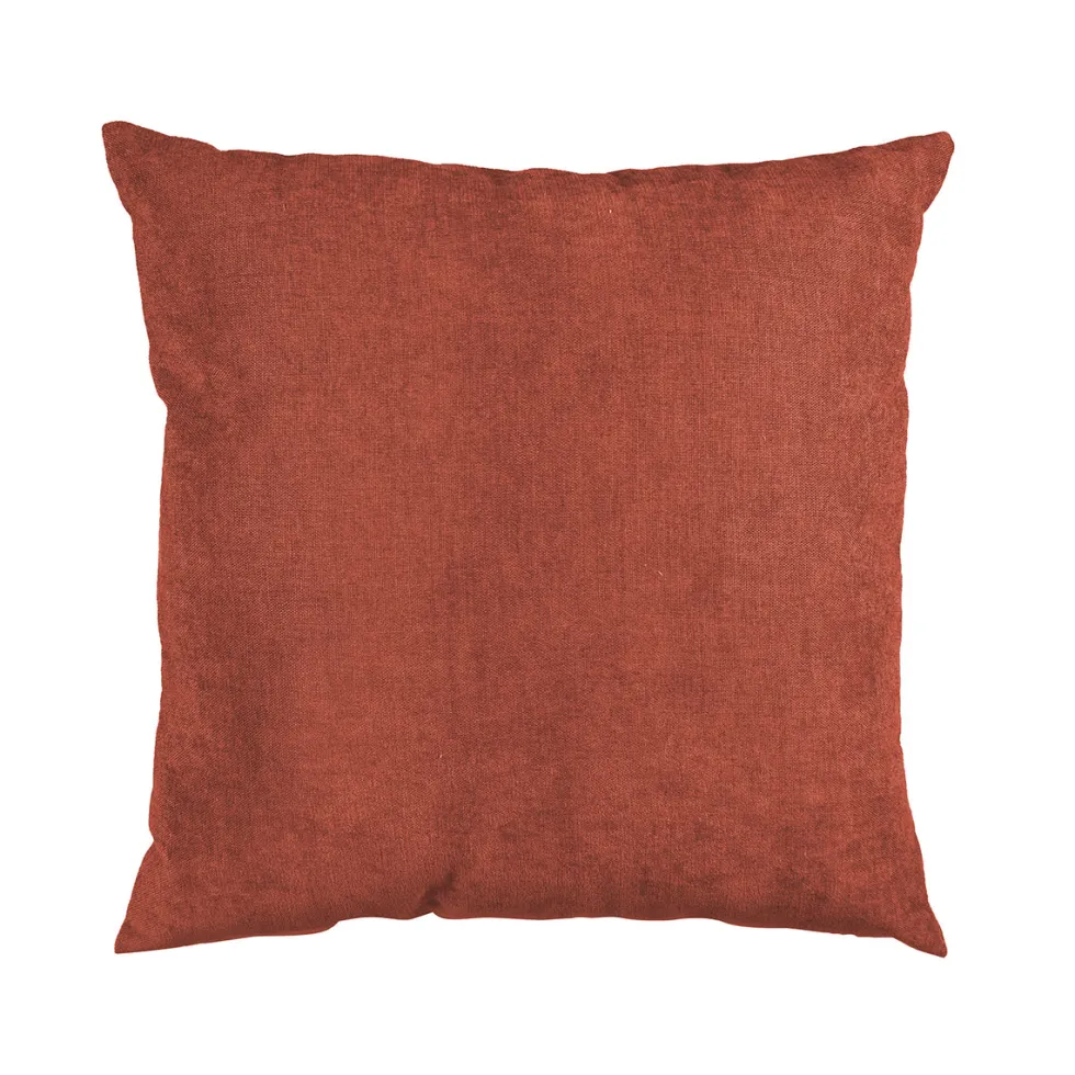 Cuscino Arredo Sfoderabile Terracotta con Interno in Fibra 50×50 cm