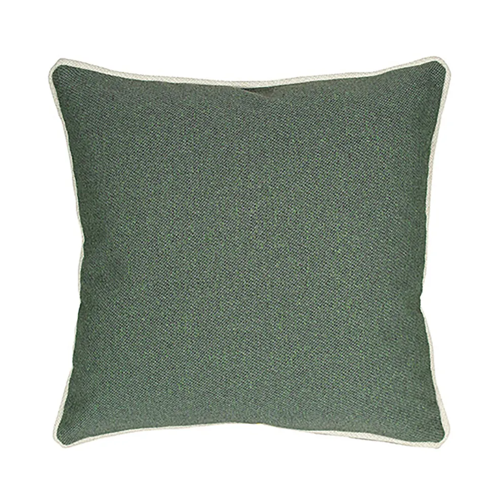 Cuscino Arredo Verde con Bordo piping Idrorepellente 50×50 cm