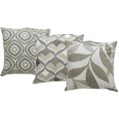 Cuscino Jacquard Sfoderabile Beige 45x45 cm