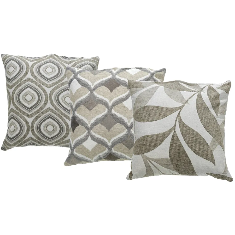 Cuscino Jacquard Sfoderabile Beige 45x45 cm