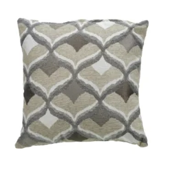 Cuscino Jacquard Sfoderabile Beige 45x45 cm