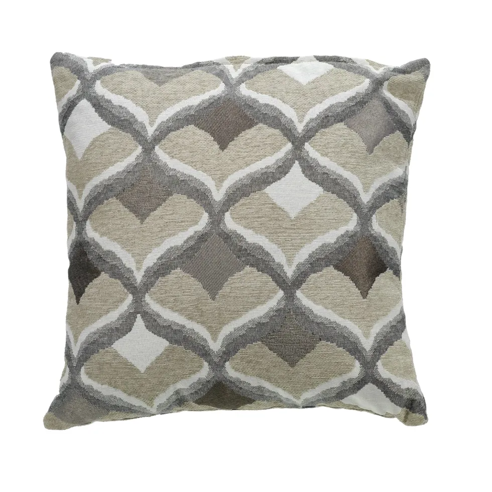 Cuscino Jacquard Sfoderabile Beige 45x45 cm