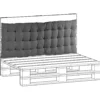 Cuscino schienale Pallet Grigio Scuro