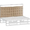 Cuscino schienale Pallet tortora