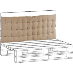 Cuscino schienale Pallet tortora