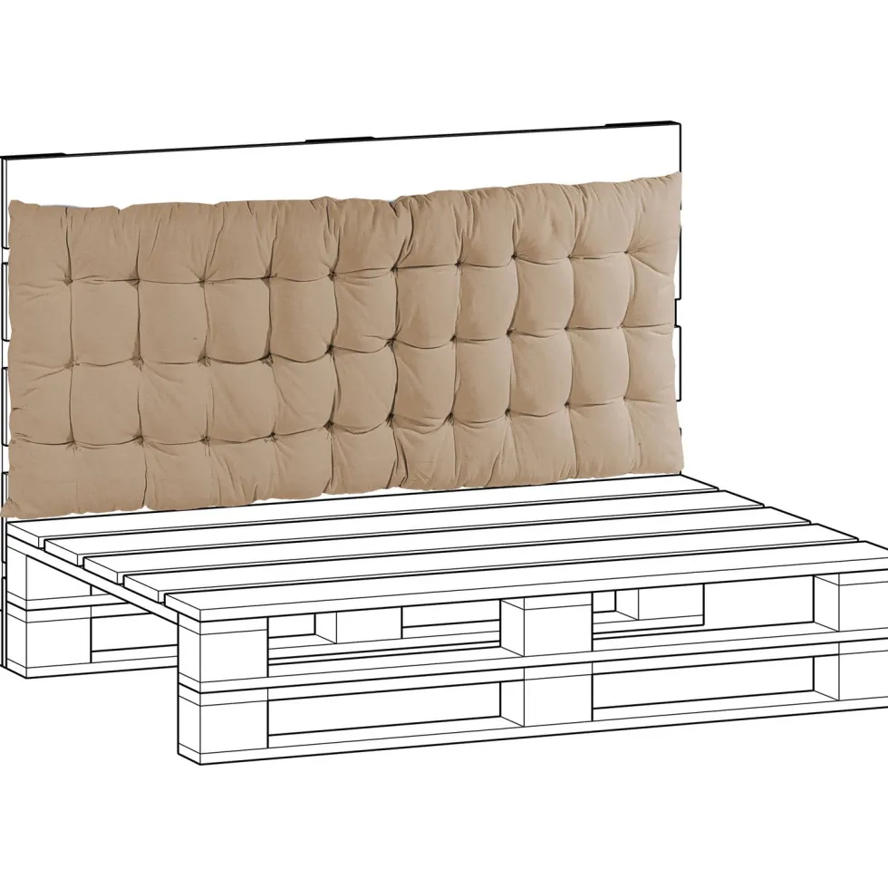 Cuscino schienale Pallet tortora